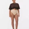 Tanga modeladora sem costuras de cintura alta