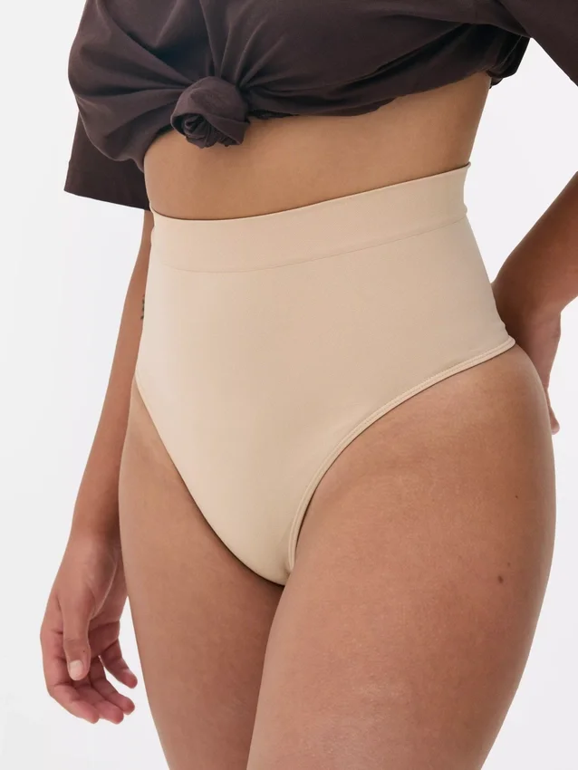 Tanga modeladora sem costuras de cintura alta