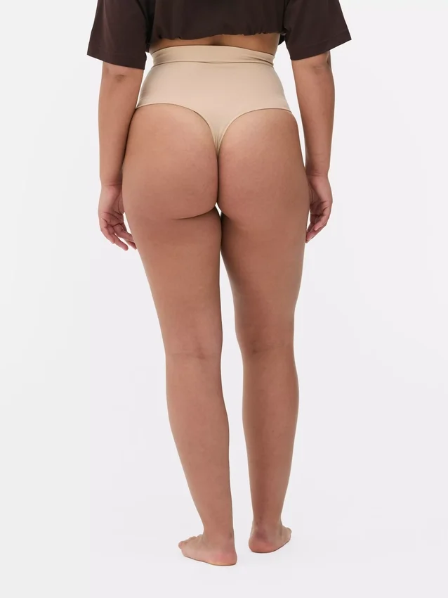 Tanga modeladora sem costuras de cintura alta