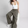 The Primark Scene | Calças cargo de cintura média com cordão