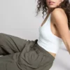 The Primark Scene | Calças cargo de cintura média com cordão