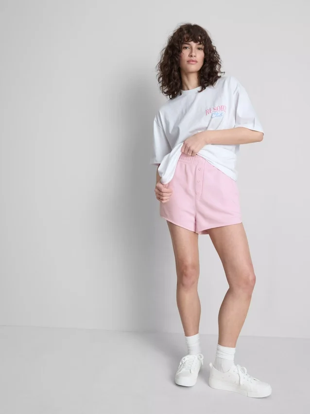 The Primark Scene | Calções com detalhes de botões, ricos em algodão