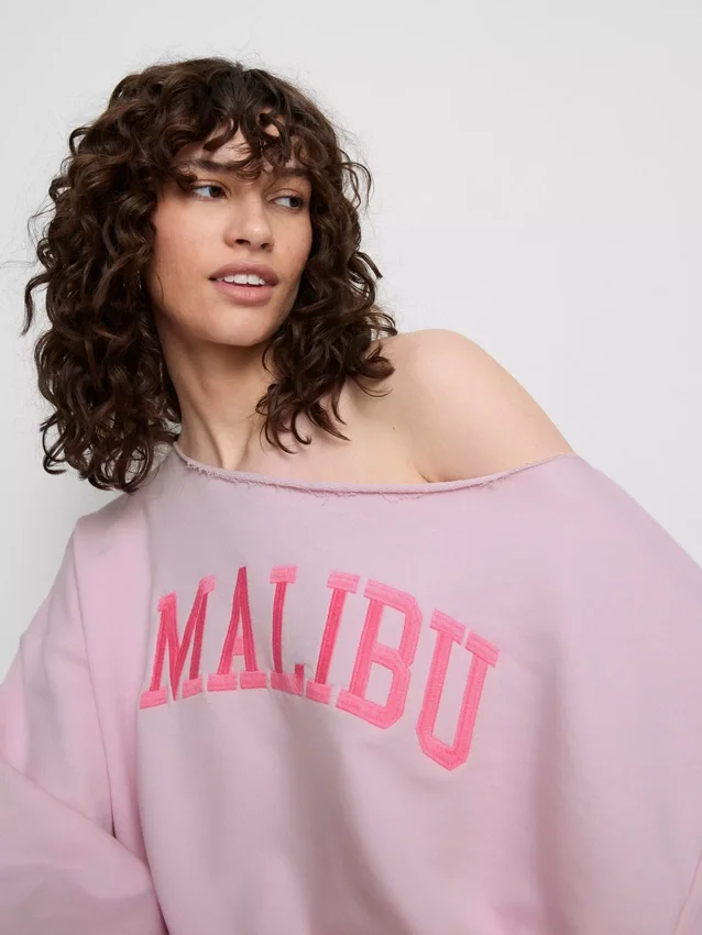 The Primark Scene | Camisola com ombros à vista e slogan