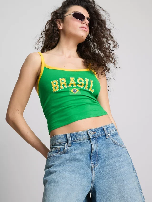 The Primark Scene | Camisola curta «Brazil»