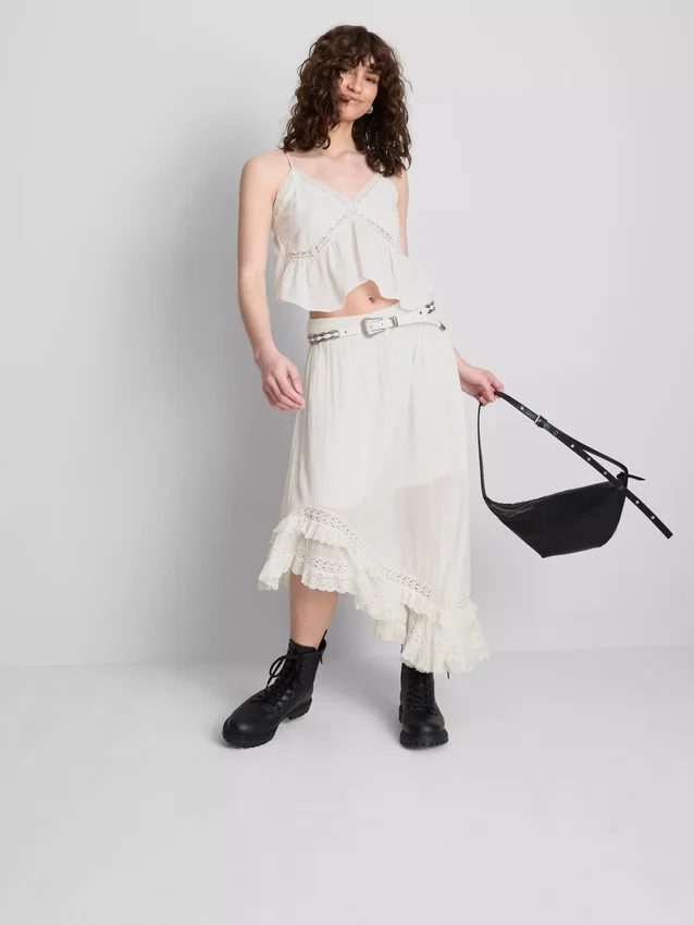 The Primark Scene | Saia maxi assimétrica com bordado