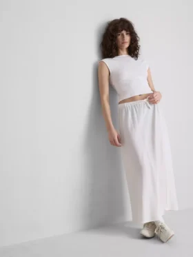 The Primark Scene | Saia midi em mistura de algodão