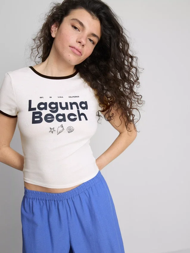 The Primark Scene | T-shirt curta «Laguna Beach Baby»