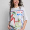 The Primark Scene | T-shirt oversized de algodão com estampa de margarida
