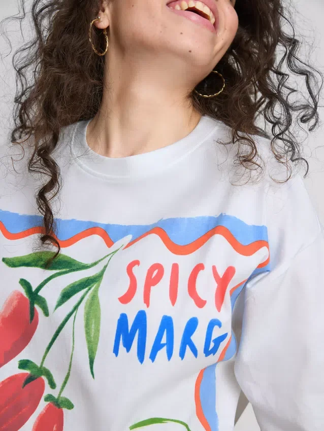 The Primark Scene | T-shirt oversized de algodão com estampa de margarida