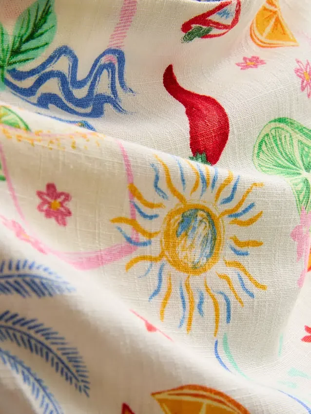 The Primark Scene | Top bandeau curvo estampado