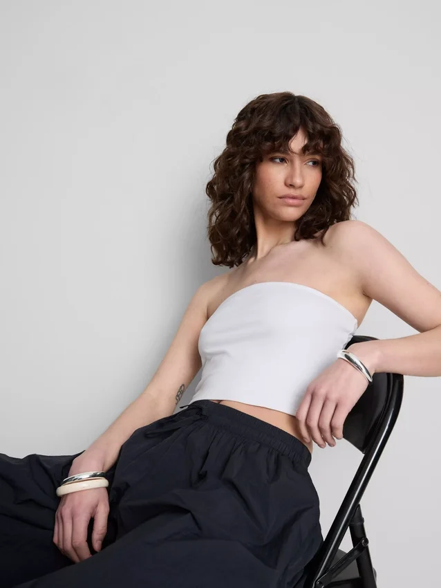 The Primark Scene | Top bandeau em jersey rico em algodão