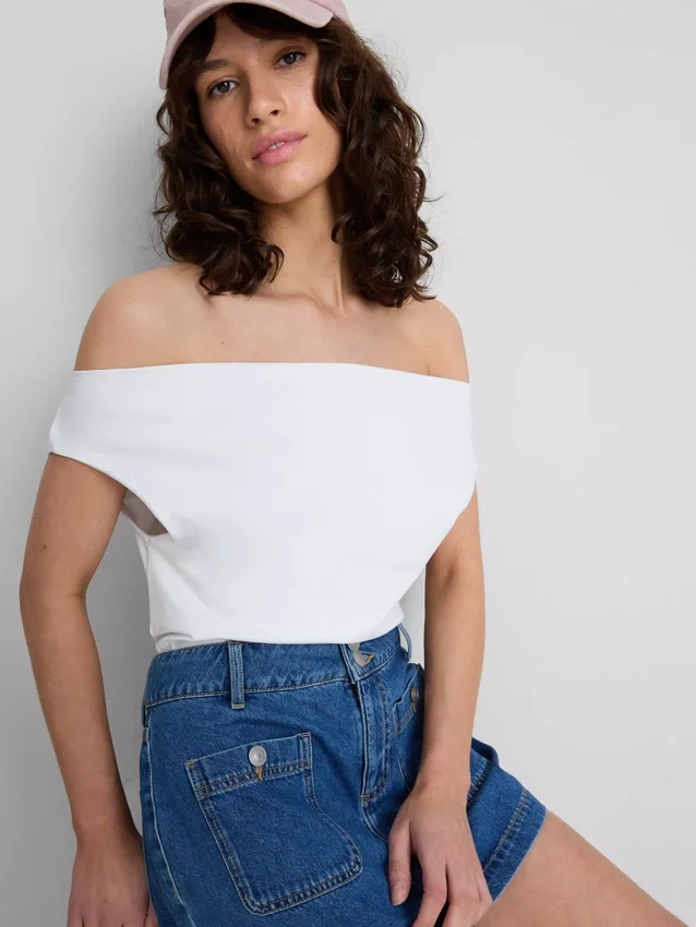 The Primark Scene | Top com ombros à mostra, rico em algodão