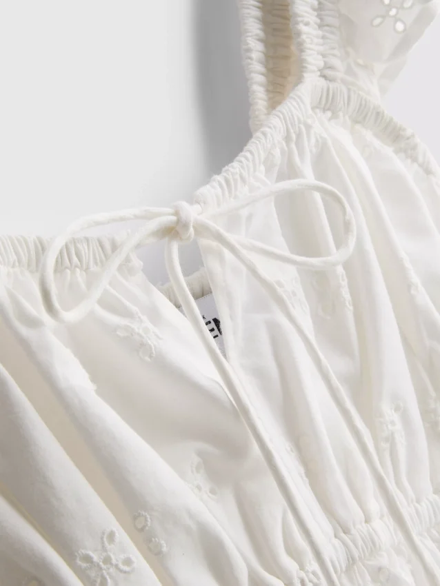The Primark Scene | Top curto de algodão com folhos e aberturas
