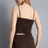 Top bandeau com bainha em forma de lenço