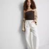Top bandeau com elevada percentagem de algodão