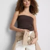 Top bandeau com elevada percentagem de algodão