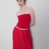 Top bandeau com elevada percentagem de algodão