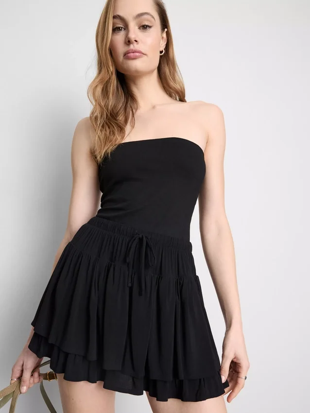 Top bandeau com elevada percentagem de algodão