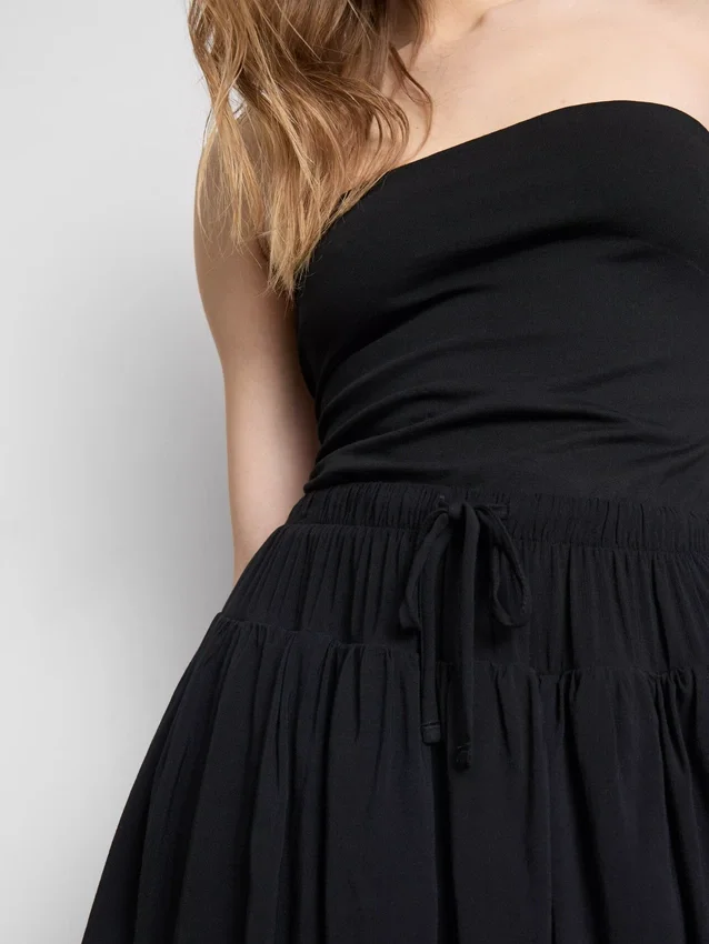 Top bandeau com elevada percentagem de algodão