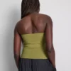 Top bandeau com elevada percentagem de algodão