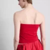Top bandeau com elevada percentagem de algodão