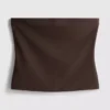 Top bandeau com elevada percentagem de algodão