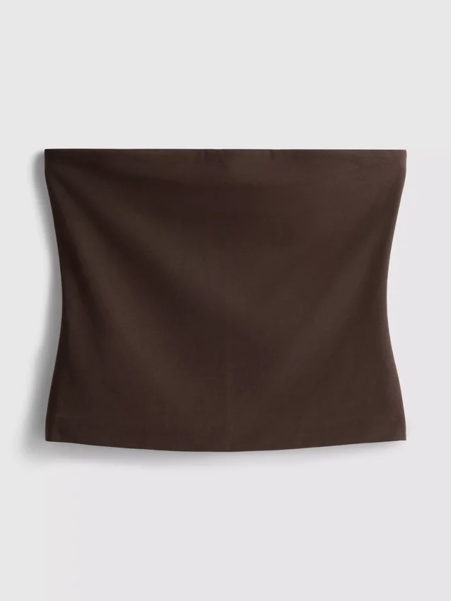 Top bandeau com elevada percentagem de algodão