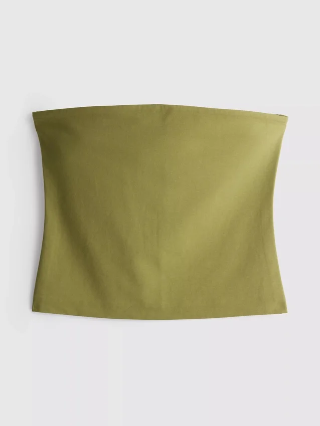 Top bandeau com elevada percentagem de algodão