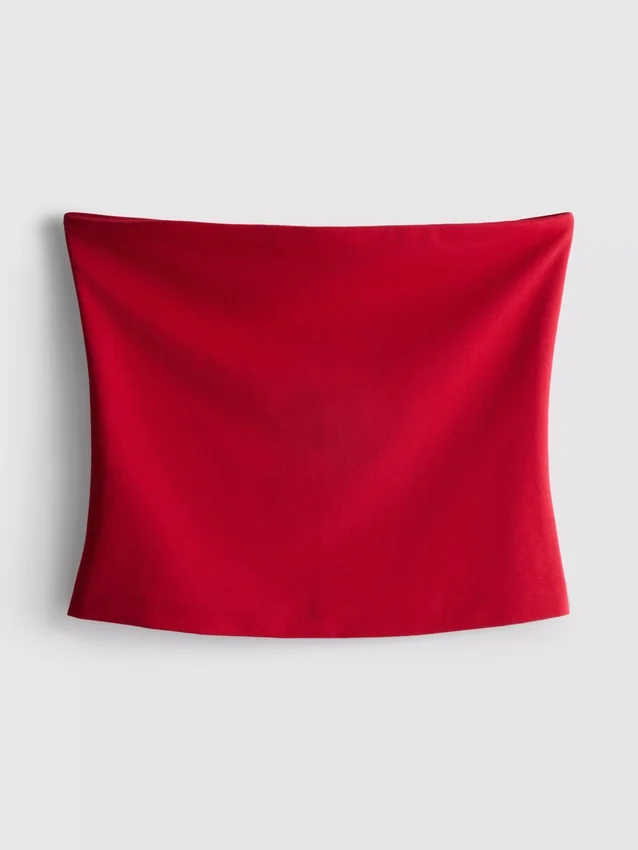 Top bandeau com elevada percentagem de algodão