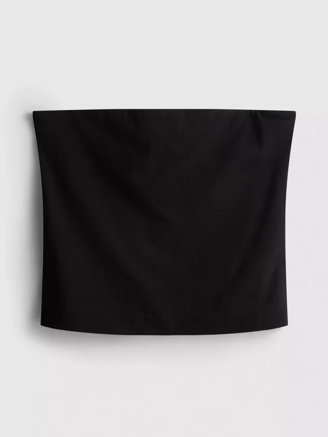 Top bandeau com elevada percentagem de algodão
