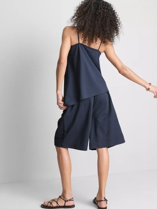 Top cami longo texturado