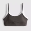 Top curto desportivo de dupla camada