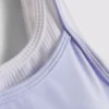Top curto desportivo de dupla camada