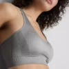 Top curto desportivo sem costuras e de alto brilho