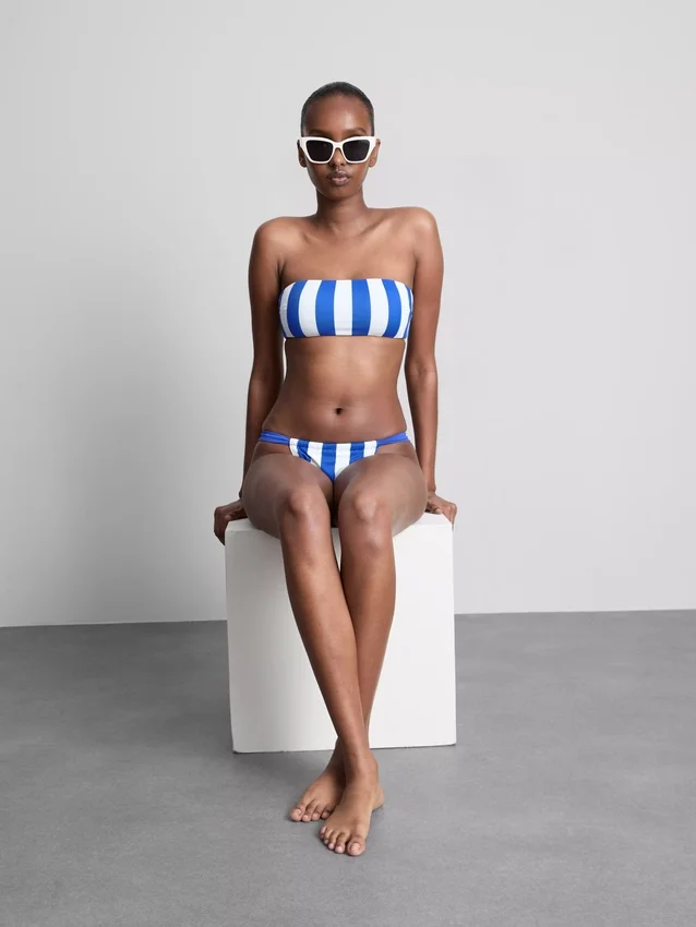 Top de biquíni bandeau estampado