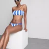 Top de biquíni bandeau estampado