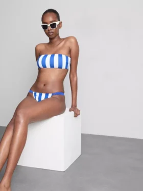 Top de biquíni bandeau estampado