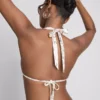 Top de biquíni com decote halter e estampado de bandana