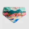 Top de biquíni tipo bandana com estampado panorâmico