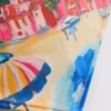 Top de biquíni tipo bandana com estampado panorâmico