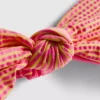 Top de biquíni tipo bandeau às riscas com detalhe de nó