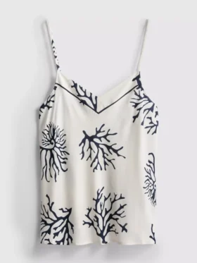 Top de pijama com estampa coral