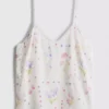 Top de pijama tipo camisola com padrão floral