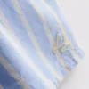 Top de pijama tipo camisola com riscas em algodão