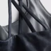 Top desportivo curto com costas em forma de «racerback» e estampado em mármore