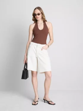 Top halter rico em algodão