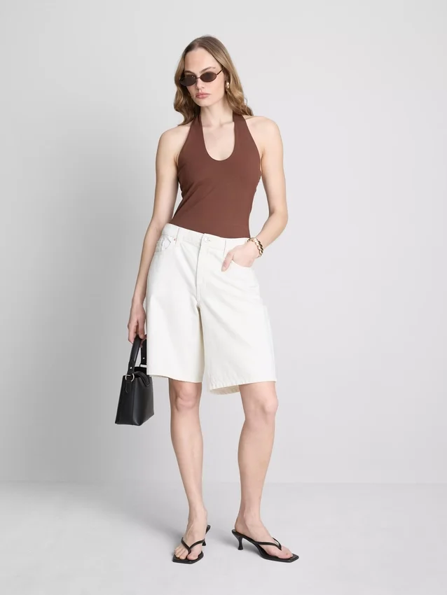 Top halter rico em algodão