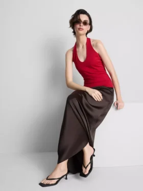 Top halter rico em algodão