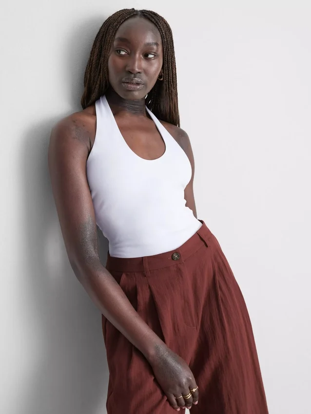 Top halter rico em algodão
