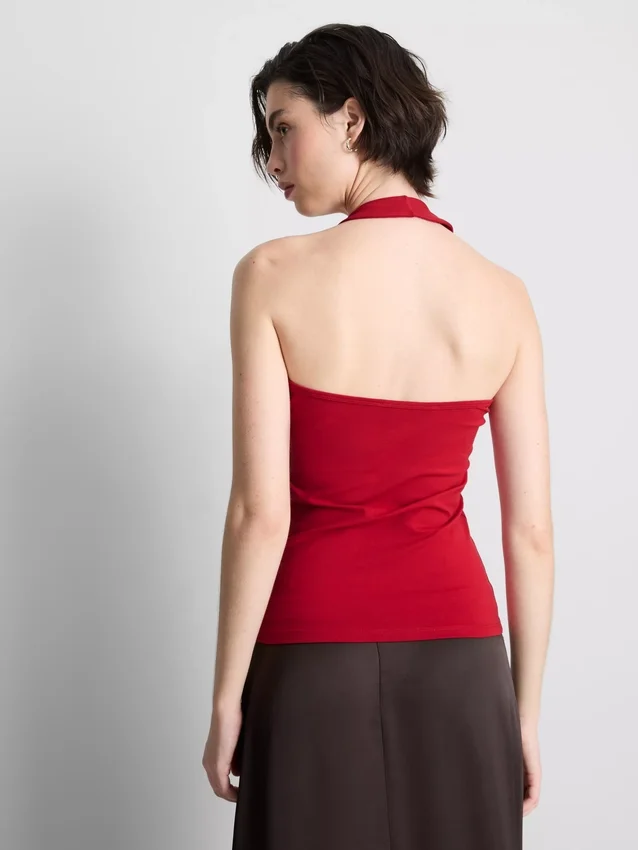 Top halter rico em algodão